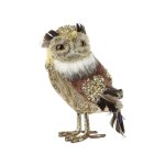 Owl With Light Brown Sides 17X10X19CM