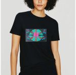 El Panel Tshirts: Sound Activated LED Light Up Tshirt Android Music Bot – L Red