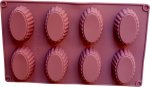Oval Shape Wavey Chocolate Silicone Mould - Soap Bar Tart Press Cheesecake Silicone Cake Mould 8