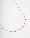 Goldair Gold Plated Semi Precious Station Necklace