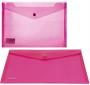 A4 Pink Carry Folder With Press Stud On Flap Pack Of 5- Pvc Material 180 Micron Perfect For Documents And Envelopes Retail Packaging