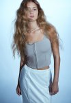 Square-neck Vest Top - Grey