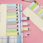 2PCS Cute Cat Series Sticky Notes - Cartoon Design Rectangular Memo Pads For Daily Office Organization