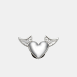 Crocs Silver Metal Heart And Wings - Ns