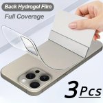 3PCS Matte Clear Back Soft Full Cover Hydrogel Film For Iphone 15 Pro Max 14 Plus 13 12 11 Pro Max Full Cover Screen