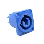 Cyberdyne CZK-1387 Powercon 3P Female Panelmount Connector 20A Type A Blue