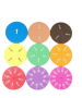 RODS-9PCS Fration Maths Set- Eva Round Shape