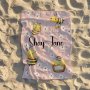 Swimming/bath Towel Bee Minimalistic Dusty Pink And Honey Bee