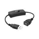 USB Cable With On off Switch - Black