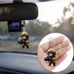 1 3PCS SET Acrylic Photographer Monkey Pendant For Car Fashion Backpack Keychain Home Decoration Ornament Christmas Gift