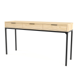 Marley Entrance Table 3 Drawers - White Oak