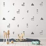 Monochrome Llama Wall Stickers