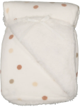 Cream Polka Dot Fleece Blanket - 100 X 135 Cm White
