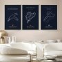 3PCS Unframed Canvas Poster Racing Circuit Map Painting Canvas Wall Art Artwork Wall Painting For Gift Bedroom Office Living Room Cafe Bar Wall Decor