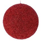Red Glitter Foam Bauble 20CM