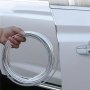 5m/196.85in Car Door Chrome Molding Decorative Strip Edge Scratches Rear Bumper Protector Cover With Rolled Decorative Strip To Prevent Scratches