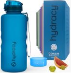 Hydracy Water Bottle With Time Marker Large Half Gallon 64 Oz Bpa Free Bottle & No Sweat Sleeve - Leak Proof Gym Bottle With