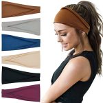 Fashion Headbands For Women Wide Headband Yoga Workout Head Bands Hair Accessories Band 6 Pack