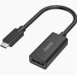 Hama Video Adapter USB C Plug To Displayport Socket 4 K 200314