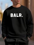 Men's Casual Sweatshirt With Letter Printing Stretch Fabric Comfortable And Breathable Perfect For Spring And Autumn Wear