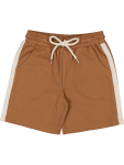 Brown Striped Shorts - 4 5 Brown