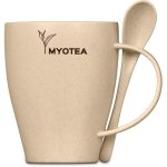 Okiyo Kawai Wheat Straw Mug & Spoon 350ML