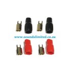 Sl 4 Gauge Awg Crimp Spade Fork Terminals Connectors 4-PACK 2 Positive 2 Negative