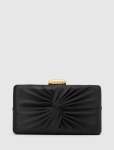 Tate Twist Satin Hardcase Clutch - 0 Black