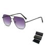 Trendy Metal Aviator Sunglasses For Men & Women-gun Gray