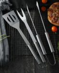 Bbq 3 Piece Grill Stainless Steel Braai Set
