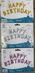 Happy Birthday Silver Letter Foil