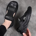 Men Letter Graphic Sport Sandals Non-slip Beach Shoes Spring And Summer