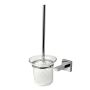 Munich Toilet Brush Holder Set. Chrome Plated