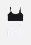 2-PACK Seamless Jersey Tops - Black white