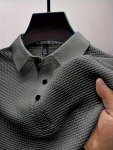 Men's Solid Short Sleeve Lapel Golf Shirts Casual Style Slight Stretch Quick-drying Summer Tops Summer Golf Shirts