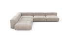 Five Module Corner Sofa - Cord Velours - Platinum - 346CM X 346CM
