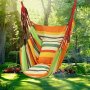 Outdoor Hanging Hammock Chair Comfortable Durable Cotton Swing For Camping And Backyard Non-woven Weaving No Cushion Portable For Hiking Backpacking & Beach Care Instructions