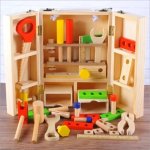 Portable Wooden Toolbox