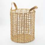 Paper Rope Woven Basket With Handles - Large 30 X 35CM