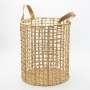 Paper Rope Woven Basket With Handles - Large 30 X 35CM