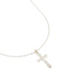 Silver Molten Cross Pendant Necklace