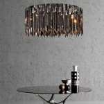 Enigma Chandelier Light Black Chrome Medium - Chrome