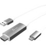 J5 Create JCC154G Usb-c To 4K HDMI Cable With USB Type-a 5V Pass-through Silver