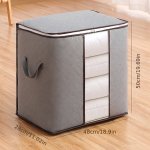 Extra-large Foldable Storage Bag For Clothes Blankets & Toys - Durable Organizer With Reinforced Handles For Closet And Bedroom