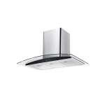 Curved Glass Extractor With Black Front Panel – 90CM