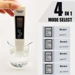 1PC Digital Water Quality Tester Tds Ec Meter Ultra High Accuracy Water Quality Meter Multi-functional Water Purity Temperature