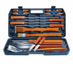 Alva 21PC Deluxe Wood-handled Bbq Braai Tool Set - BA86