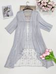 Plus Size Elegant Shawl Women's Plus Floral Embroidery Short Sleeve Contrast Lace Kimono