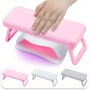 Misscheering Foldable Hand Rest For Nail Art Unscented Plastic Wrist Support Bracket With Silicone Anti-slip Pad For Salon Use