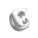 A3 - 925 Sterling Silver A-z Letter Initial European Charm Bead - C